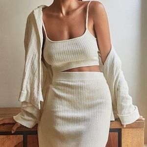 Lilac Knit Skirt Set